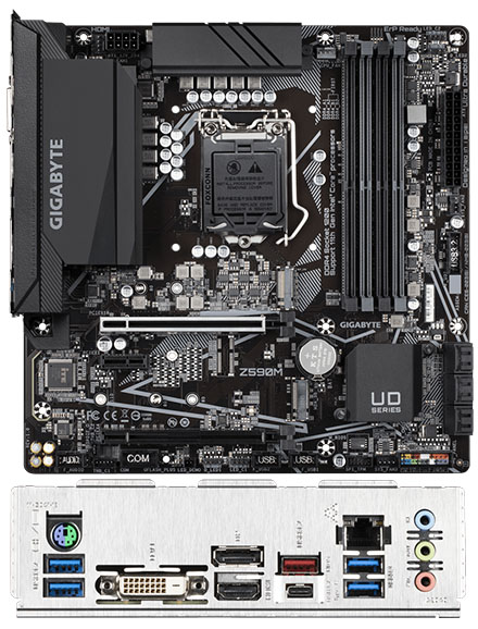 Gigabyte GA-Z590M  MicroATX (f�r i3, i5, i7 [LGA1200 Socket], Z590 Express, PCIe 4.0)